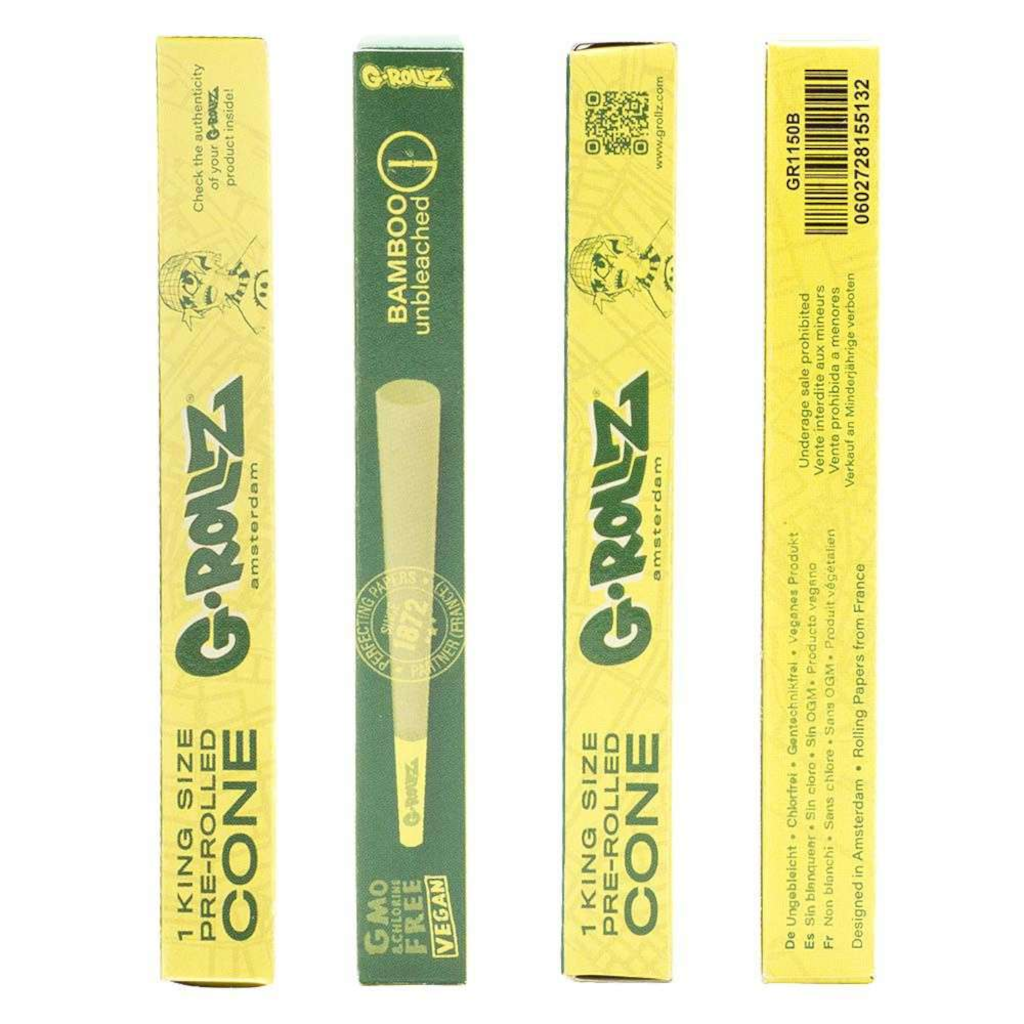 G-Rollz - Bamboo Valkaisematon Pitkä Cone 1kpl Conet