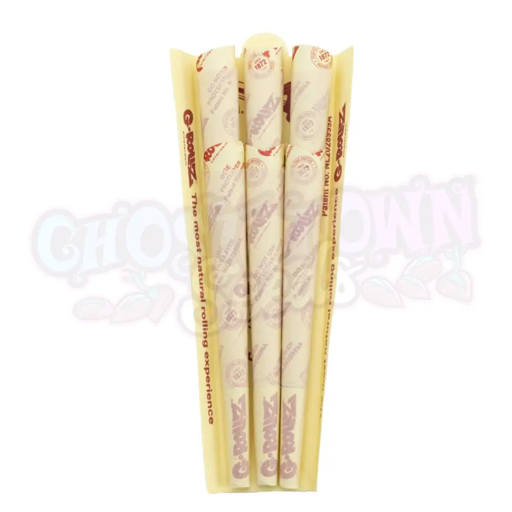 G-Rollz - Banksy’s Graffiti ’Flower Thrower’ Organic Hemp Lyhyet 1-1/4 Conet 6Kpl