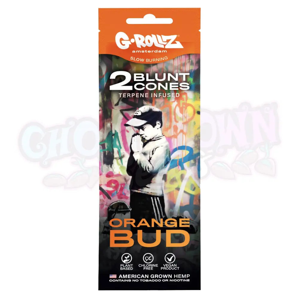 G-Rollz - Banksy’s Graffiti ’Orange Bud’ Terpeeni Infusoitu Cbd Hamppu Bluntti Conet 2Kpl