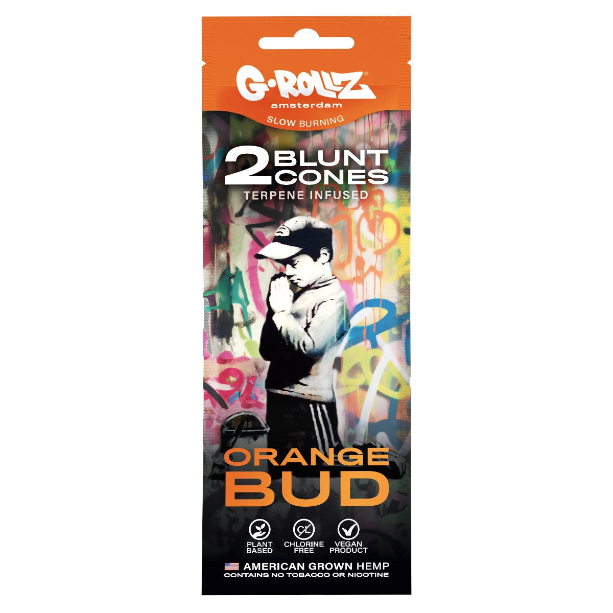 G-Rollz - Banksy’s Graffiti ’Orange Bud’ Terpeeni Infusoitu Cbd Hamppu Bluntti Conet 2Kpl