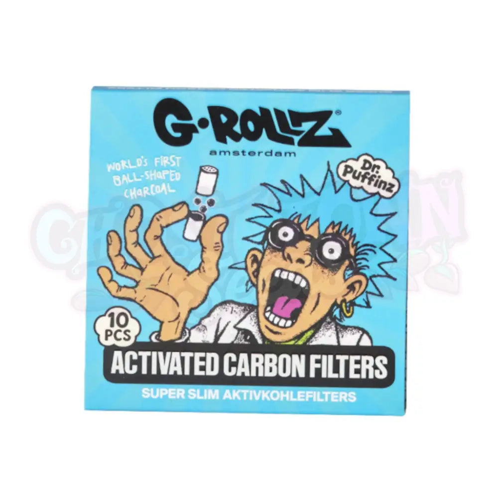 G-Rollz - Blue Super Slim Aktiivihiilifiltterit 6 mm (10 kpl) Filtterit & Tipit