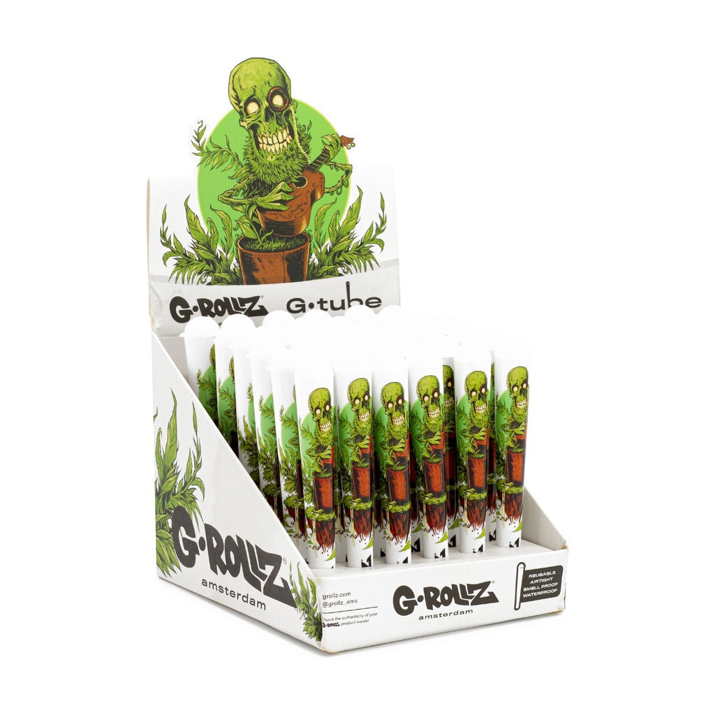 G-Rollz 'Grassroot Skeleton' G-Tube Käärekotelo esittelylaatikko - Ghost Town Seeds