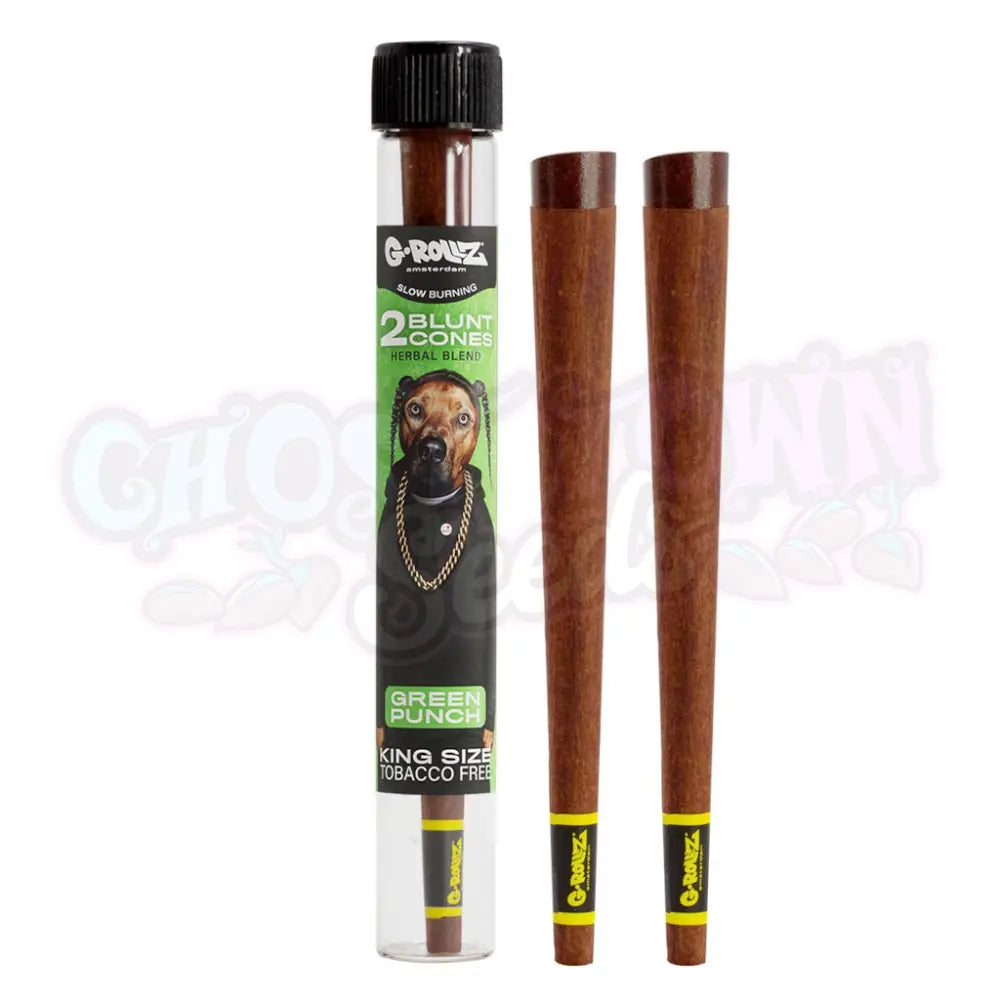G-Rollz - Green Punch ’The Dog’ Terpeeni Infusoitu Yrtti Bluntti Conet 2Kpl