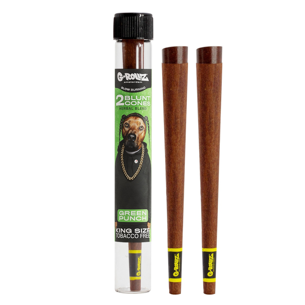 G-Rollz - Green Punch ’The Dog’ Terpeeni Infusoitu Yrtti Bluntti Conet 2Kpl