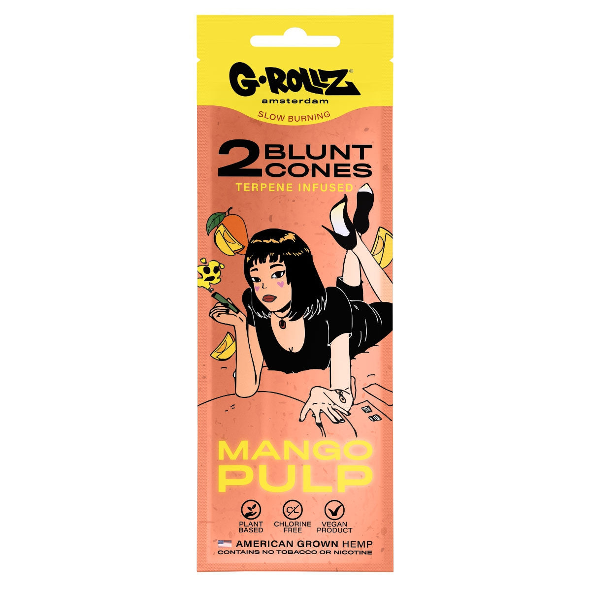G-Rollz - ’Mango Pulp’ Terpeeni Infusoitu Cbd Hamppu Bluntti Conet 2Kpl