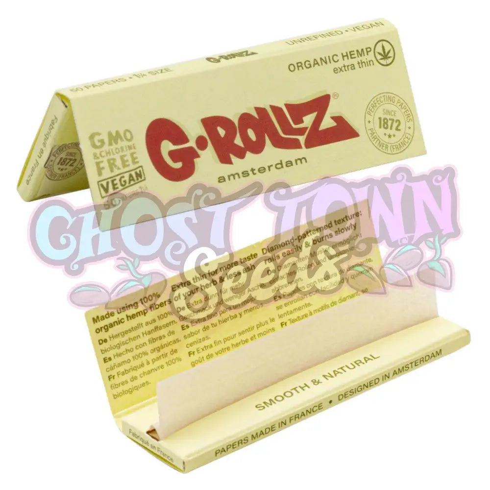 G-Rollz - Organic Hemp Ultraohuet Lyhyet 1¼ Paperit Paperit