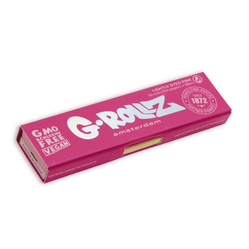 G-Rollz - Pink KS Slim Long Papers + Tips