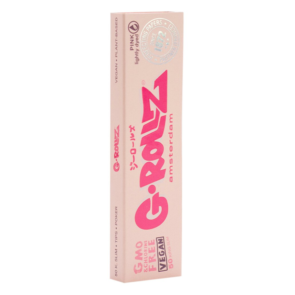 G-Rollz - Pink KS Slim Pitkät Paperit + Tipit Paperit