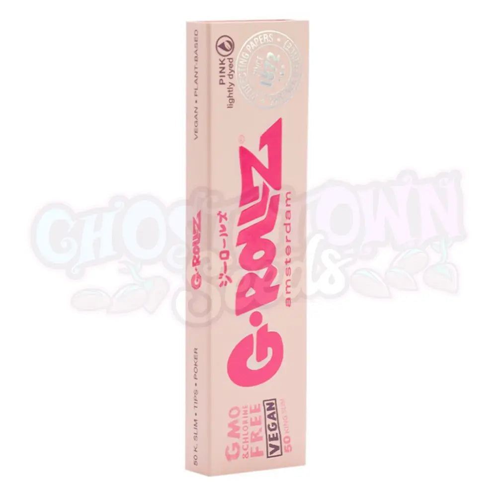 G-Rollz - Pink KS Slim Pitkät Paperit + Tipit Paperit