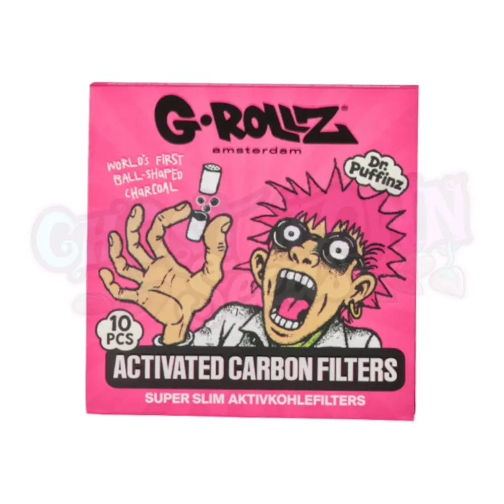 G-Rollz - Pink Super Slim Aktiivihiilifiltterit 6 mm (10 kpl) Filtterit & Tipit
