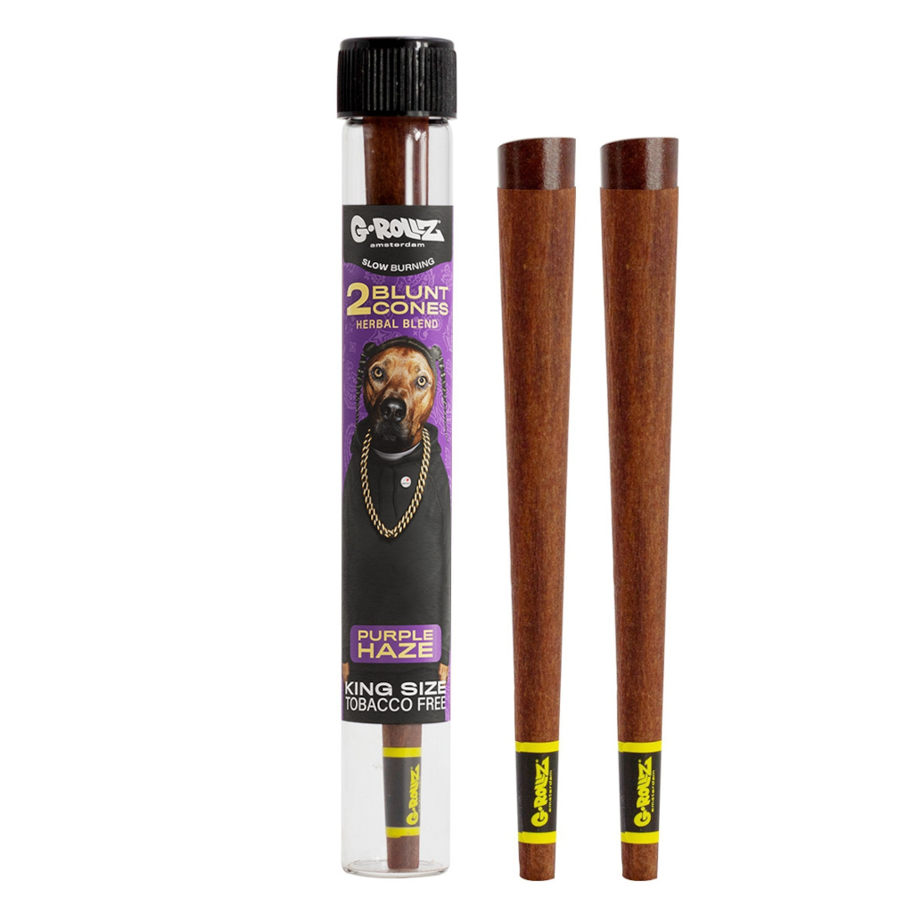 G-Rollz - Purple Haze ’The Dog’ Terpeeni Infusoitu Yrtti Bluntti Conet 2Kpl