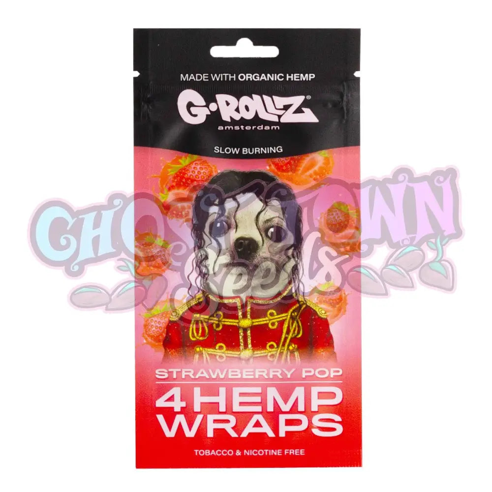 G-Rollz - Strawberry Pop Hamppu Bluntti Paperit 4Kpl Bluntit