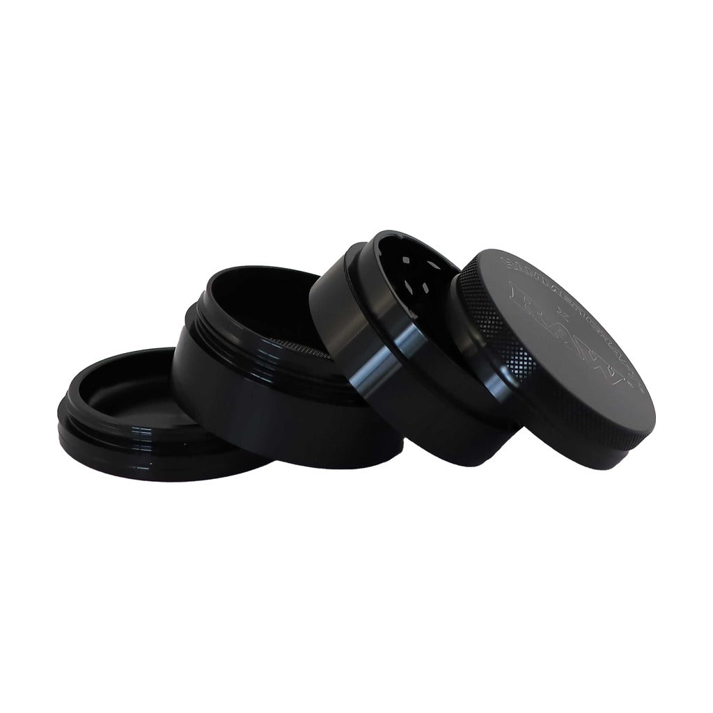 Hammercraft x RAW – Musta Aluminigrinderi, 4-osainen, 55 mm, M-koko