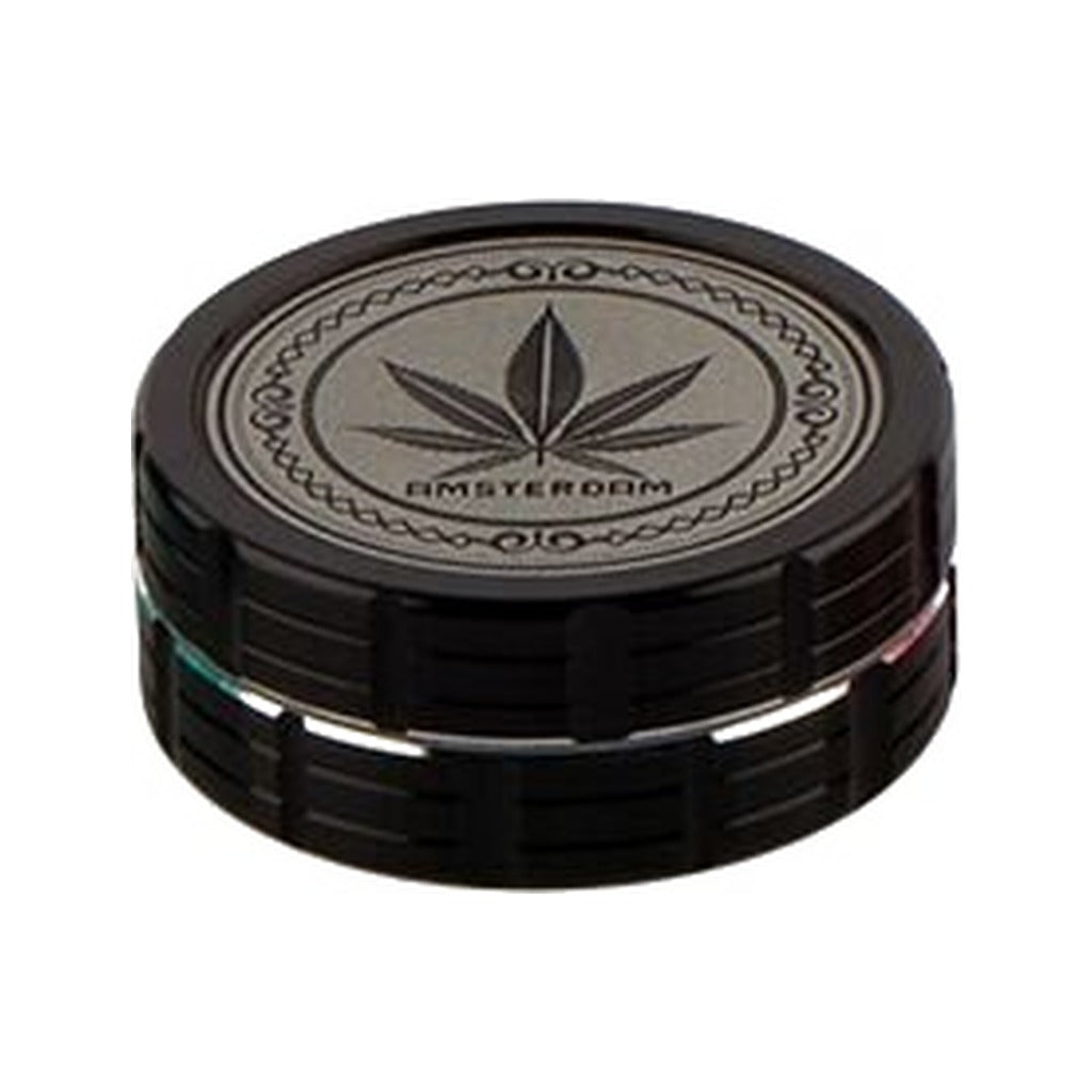 Grace Glass Amsterdam Grinderi 2-osainen 50 mm musta - Ghost Town Seeds