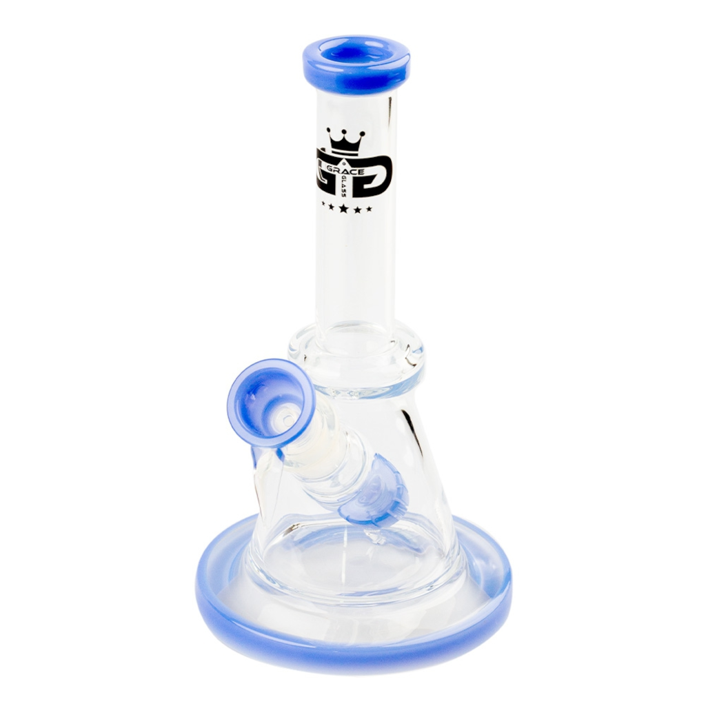 Grace Glass - Limited Edition Blue Beaker Bubbleri 21Cm