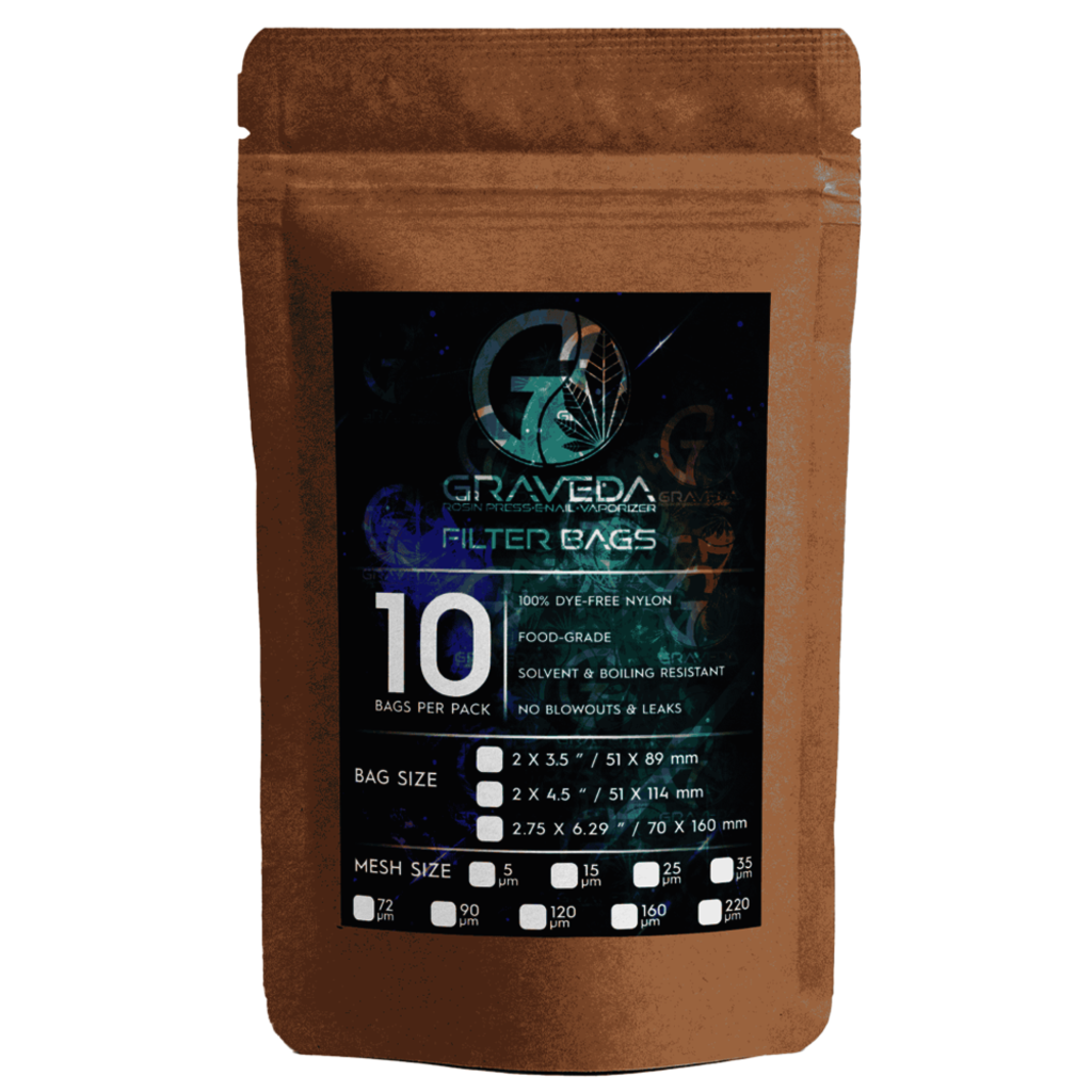 GRAVEDA - Rosin Filter Bags 10 kpl (51 × 89 mm, 120 Micron)
