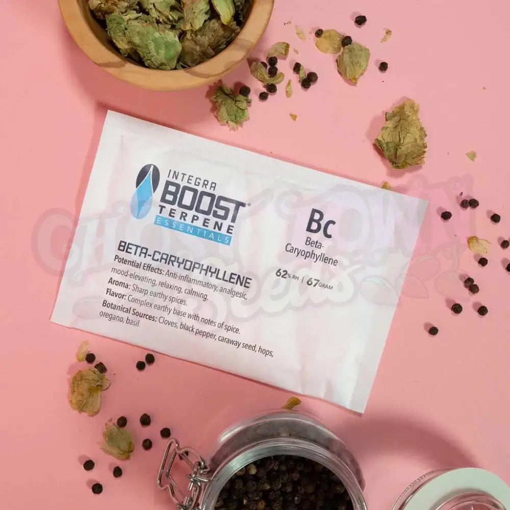 Integra Boost Terpene Essentials: Beta-Caryophyllene 67g 62% Terpeeni-Infuusiopaketti Kosteudensäätäjät