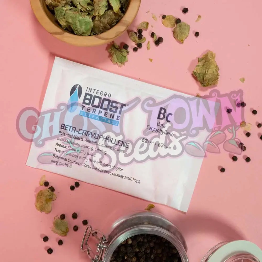 Integra Boost Terpene Essentials: Beta-Caryophyllene 67g 62% Terpeeni-Infuusiopaketti Kosteudensäätäjät