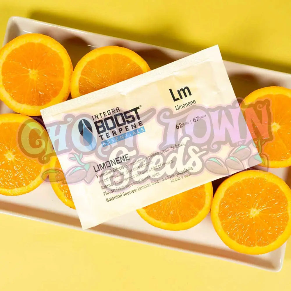Integra Boost Terpene Essentials: Limonene 67g 62% Terpeeni-Infuusiopaketti Kosteudensäätäjät