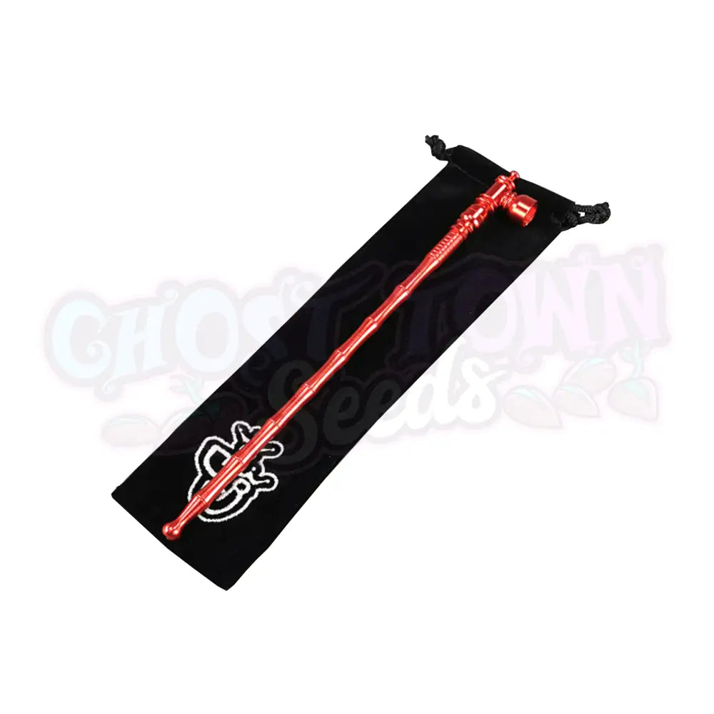 Pitkä Punainen Alumiininen Piippu 25cm - Ghost Town Seeds