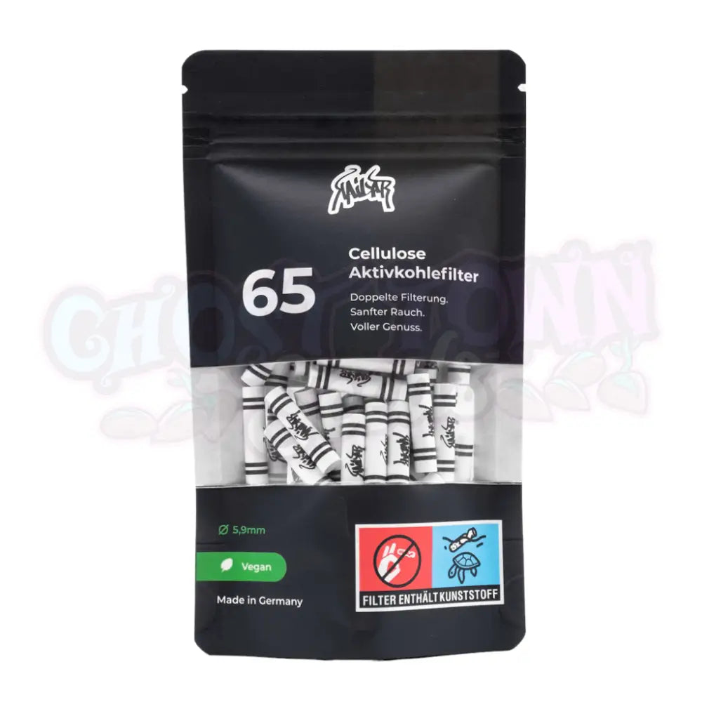 Kailar - Valkoiset 5,9mm Selluloosa Aktiivihiilifiltterit 65kpl Filtterit & Tipit