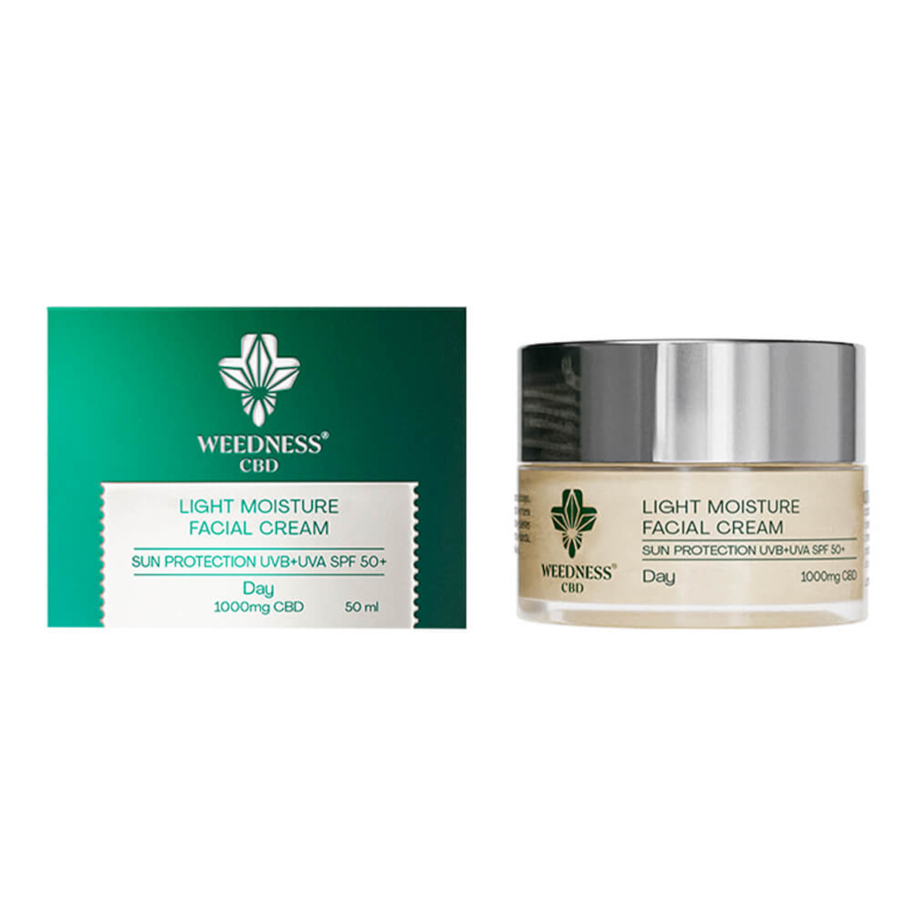 Weedness Cbd - Kevyt Kosteuttava Kasvovoide Spf 50 + 1000Mg (50 Ml) Cbd-Kosmetiikka