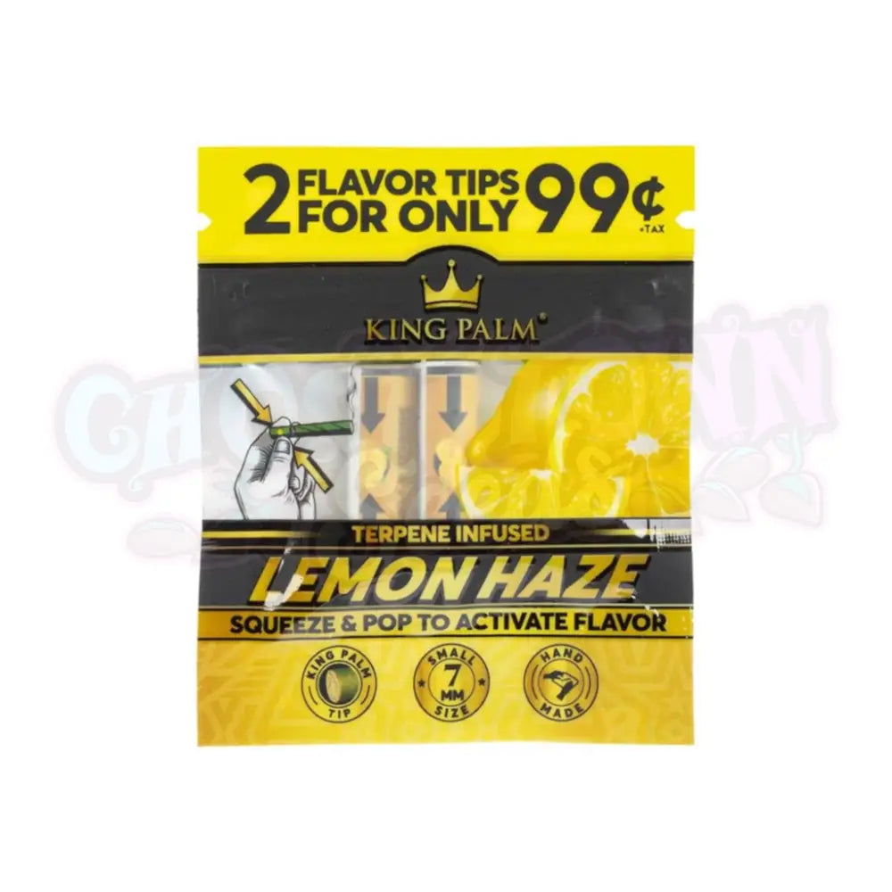 King Palm - Lemon Haze Tipit 7mm 2kpl Filtterit & Tipit