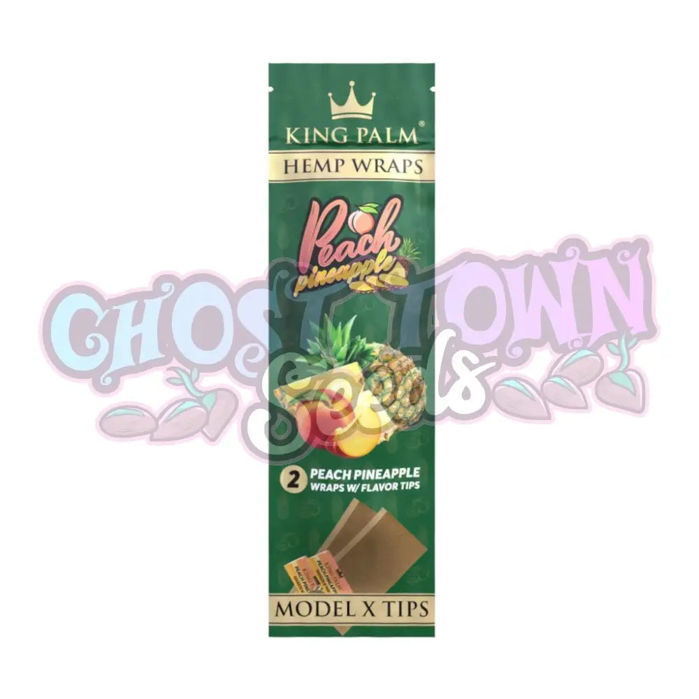 King Palm - Peach Pineapple Hamppu Bluntti Paperit 2kpl Bluntit