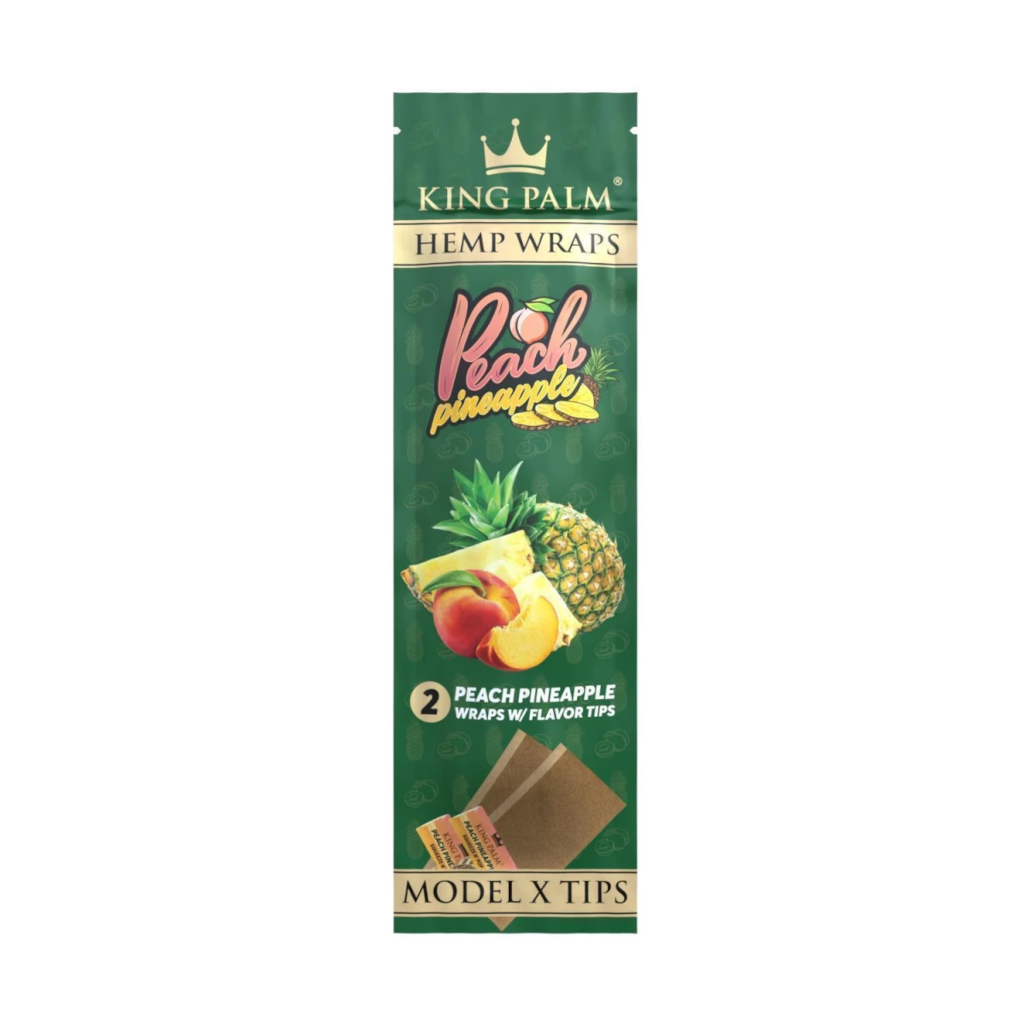 King Palm - Peach Pineapple Hamppu Bluntti Paperit 2kpl Bluntit