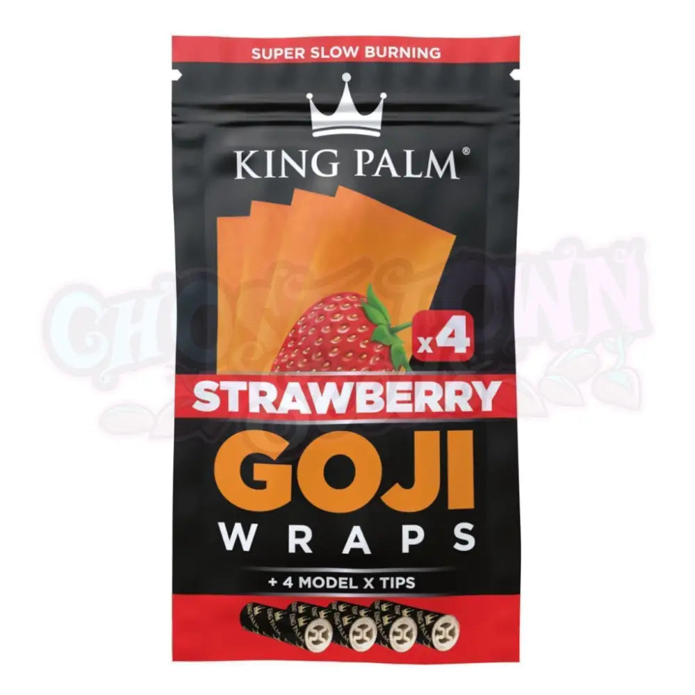 King Palm - Strawberry Goji Wraps 4kpl Bluntit