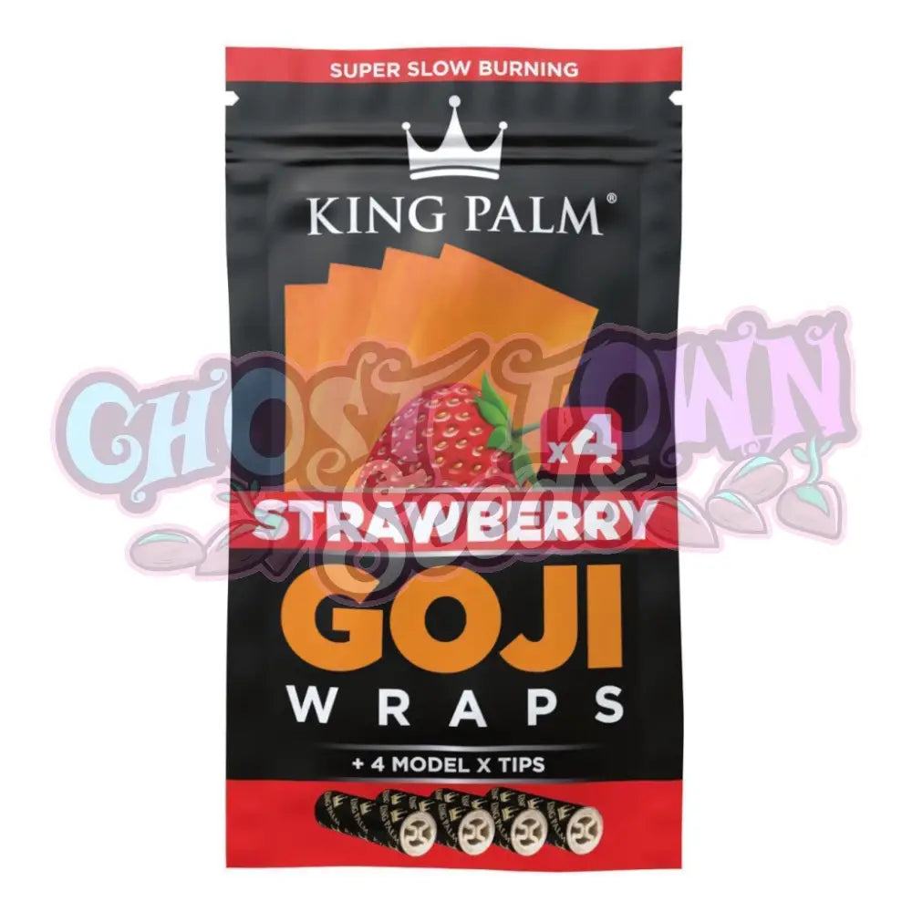 King Palm - Strawberry Goji Wraps 4kpl Bluntit