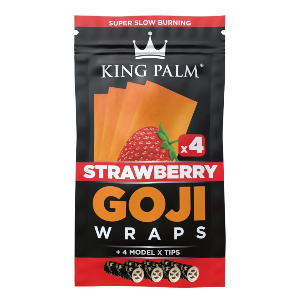 King Palm - Strawberry Goji Wraps 4kpl Bluntit
