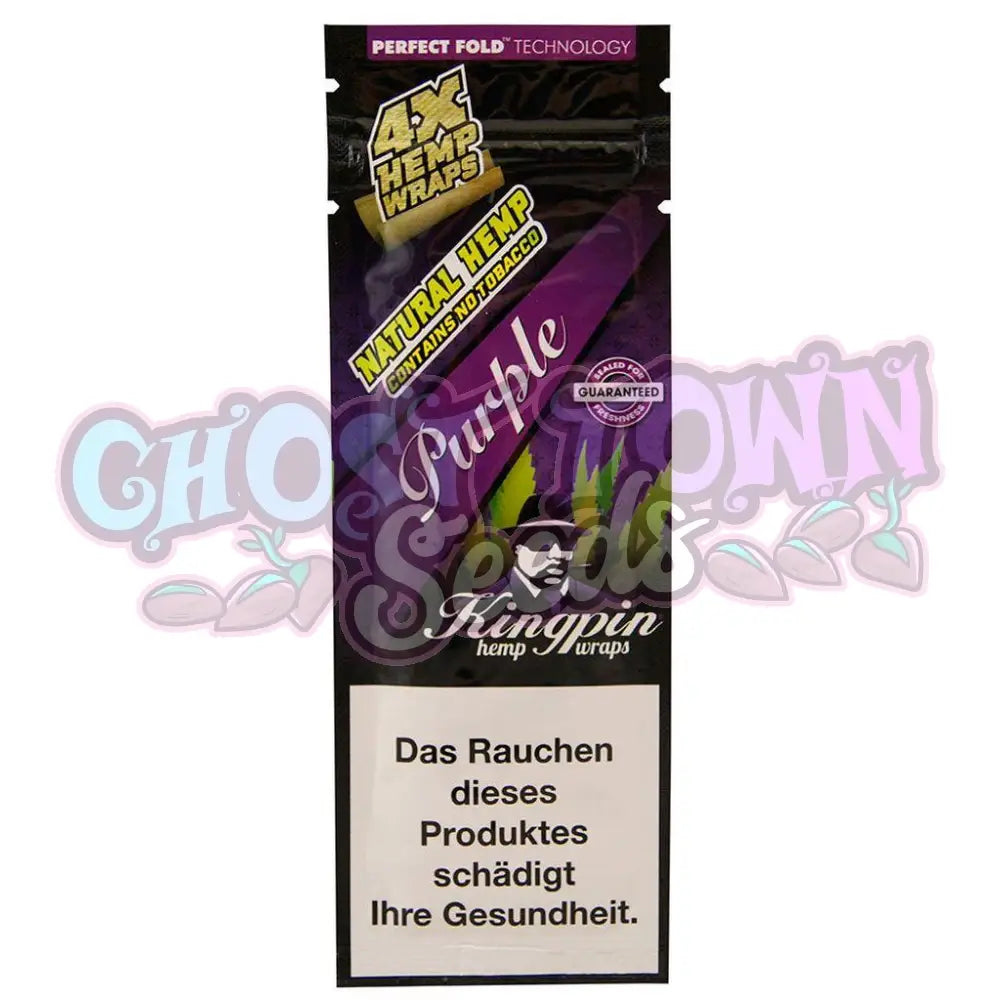 Kingpin - Purple Hemp Blunt Wraps 4kpl - Ghost Town Seeds