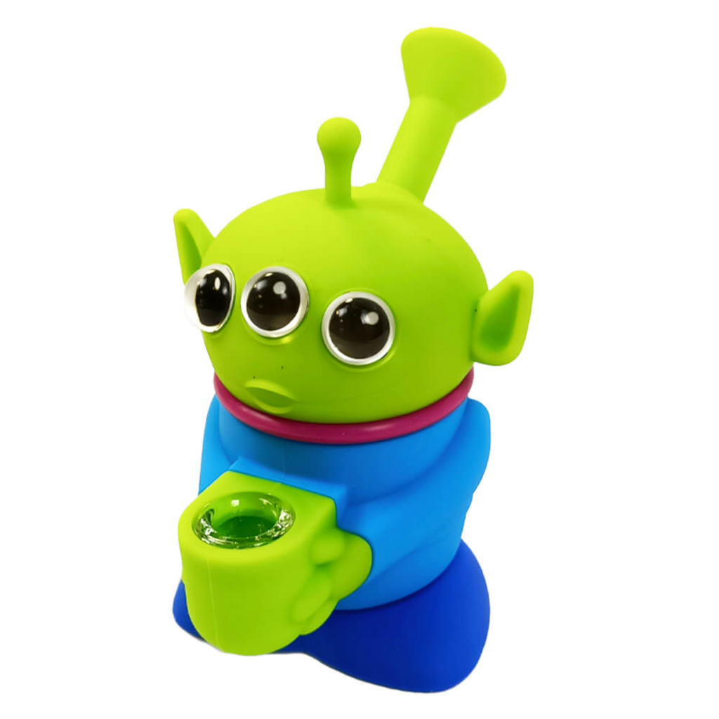 Kolmisilmäinen Alien Silikonibongi 14Cm