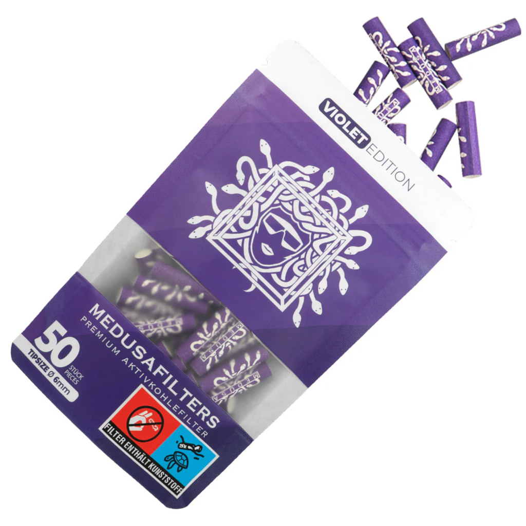 Medusafilters - 6Mm Violet Edition Aktiivihiilifiltterit 50Kpl Filtterit & Tipit