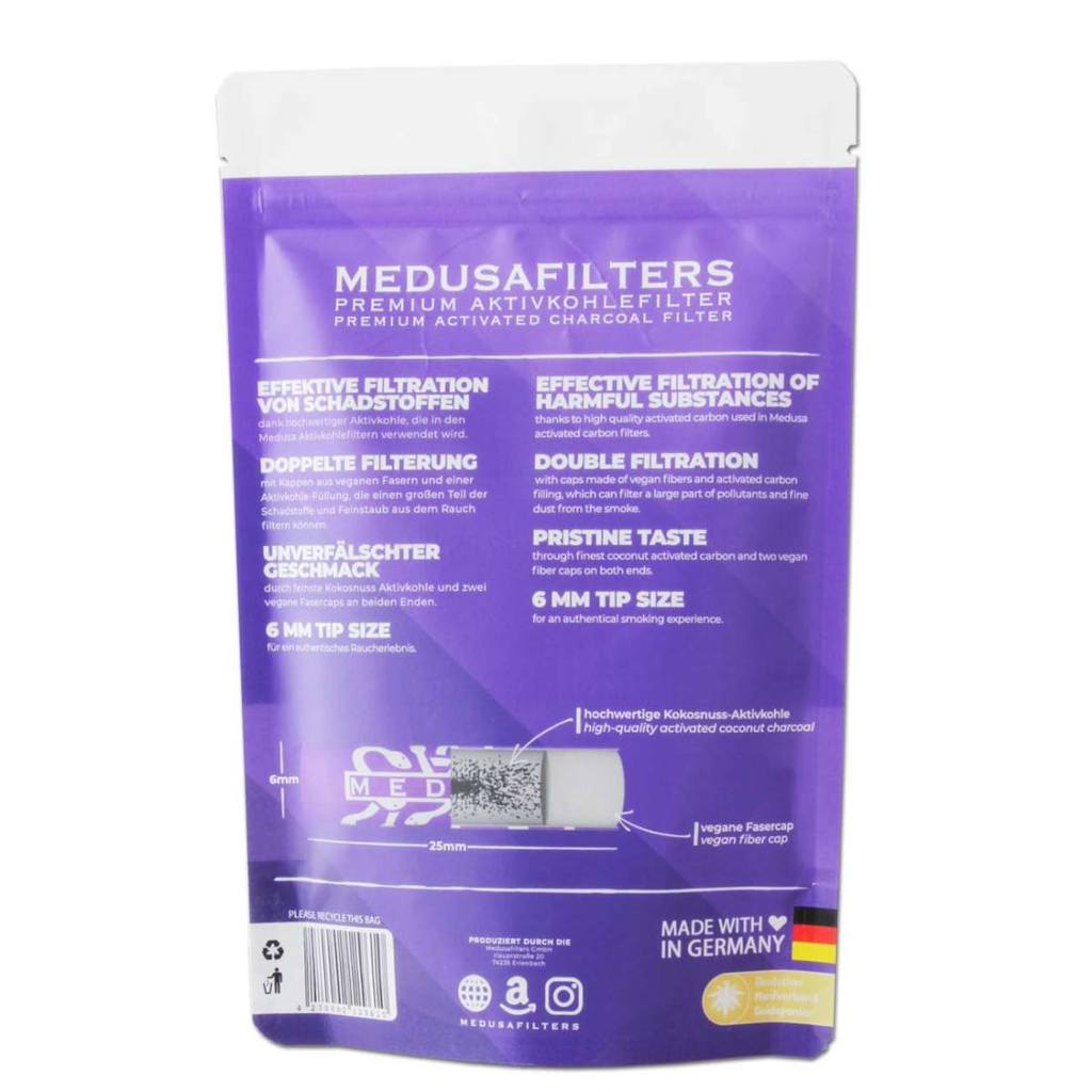 Medusafilters - 6Mm Violet Edition Aktiivihiilifiltterit 250Kpl Filtterit & Tipit