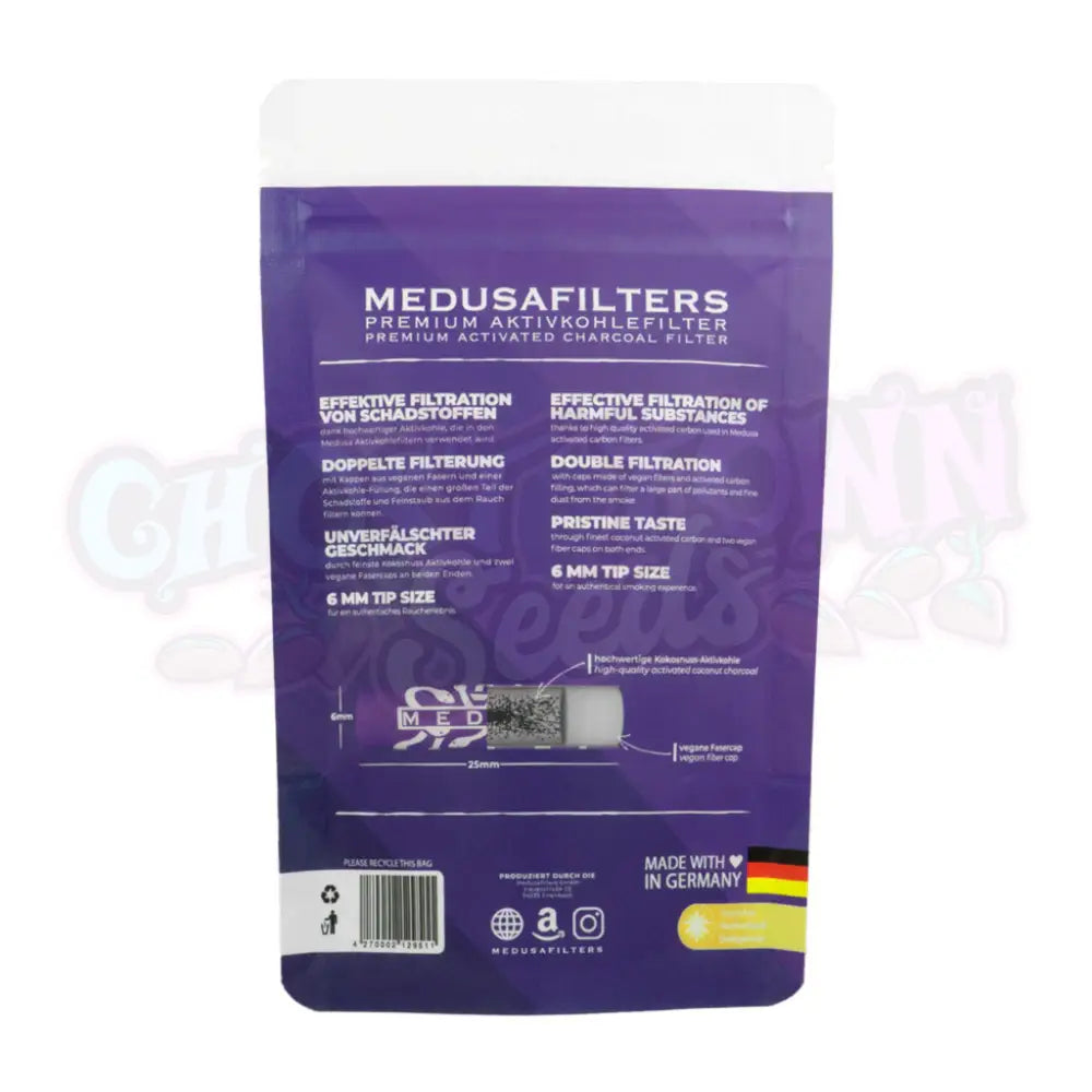 Medusafilters - 6Mm Violet Edition Aktiivihiilifiltterit 50Kpl Filtterit & Tipit