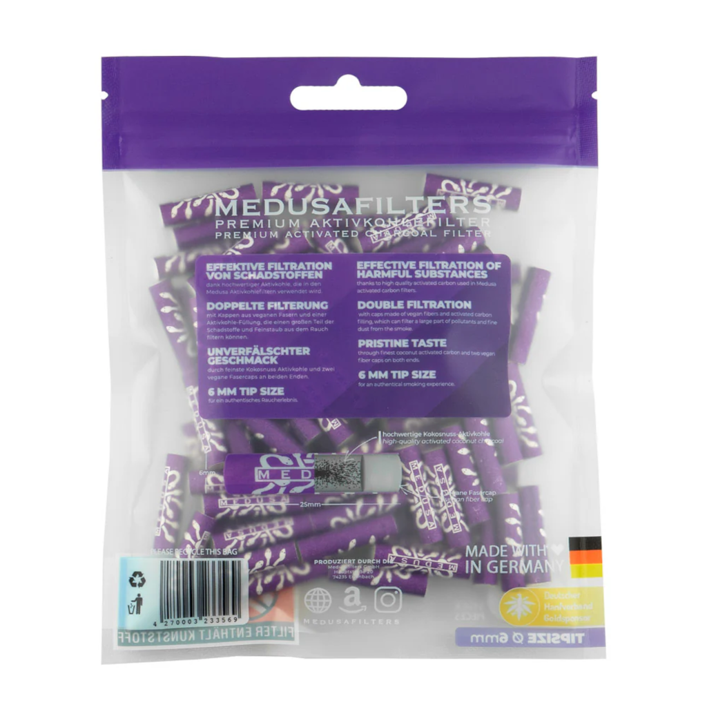 Medusafilters - 6Mm Violet Edition Aktiivihiilifiltterit 100Kpl Filtterit & Tipit
