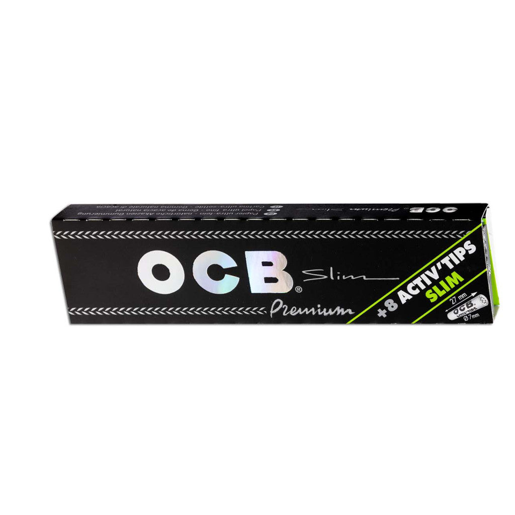 Ocb - Premium Ks Slim Ohuet Pitkät Paperit + 8 Activ’tips