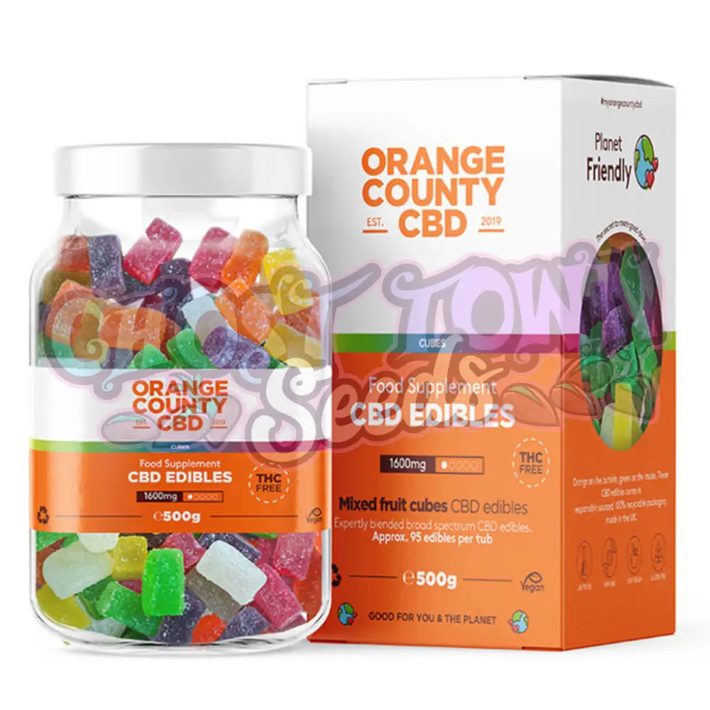 Orange County Cbd - Hedelmäkarkkikuutiot 1600Mg (500G) Cbd-Syötävät