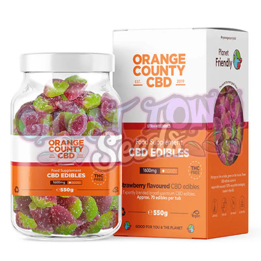 Orange County Cbd - Mansikka Hedelmäkarkit 1600Mg (550G) Cbd-Syötävät