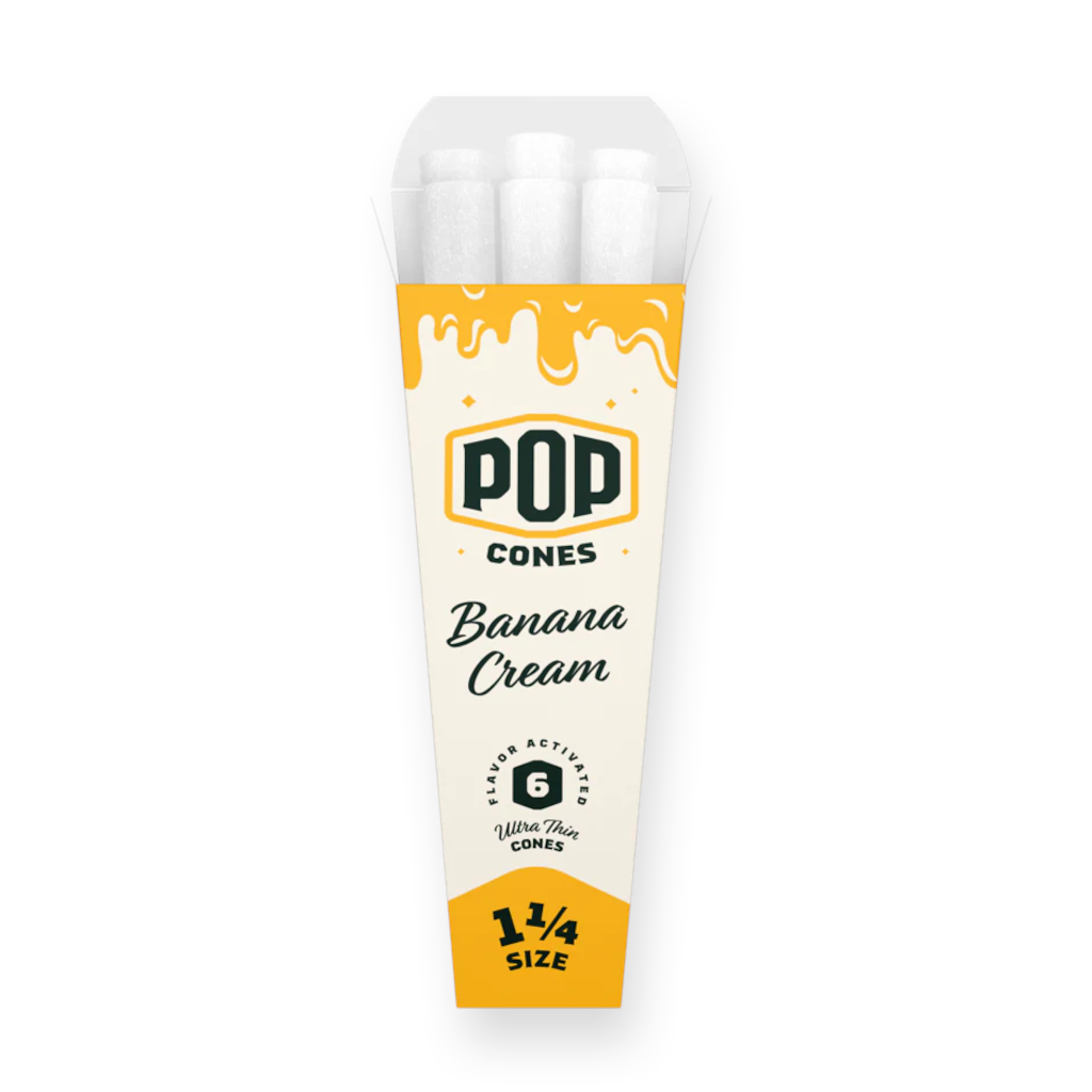 Pop Cones - Banana Cream Ultraohuet Lyhyet 1-1/4 Conet 6Kpl