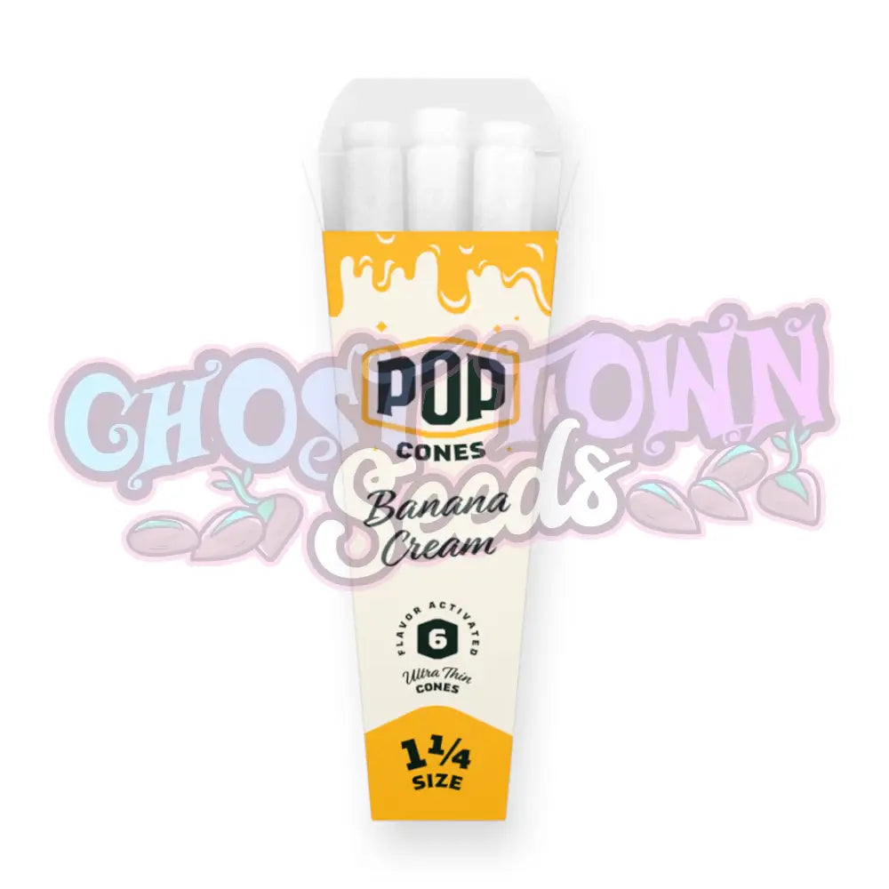 Pop Cones - Banana Cream Ultraohuet Lyhyet 1-1/4 Conet 6Kpl