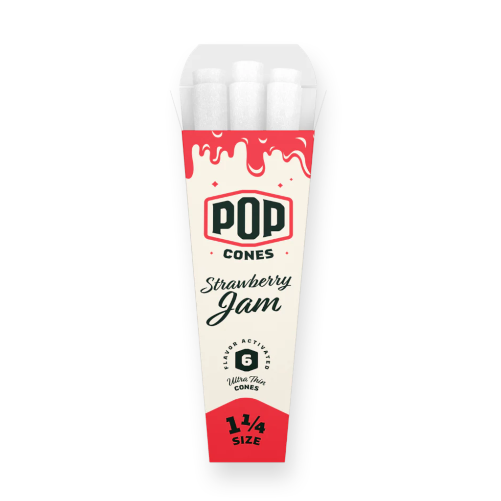 Pop Cones - Strawberry Jam Ultraohuet Lyhyet 1-1/4 Conet 6Kpl