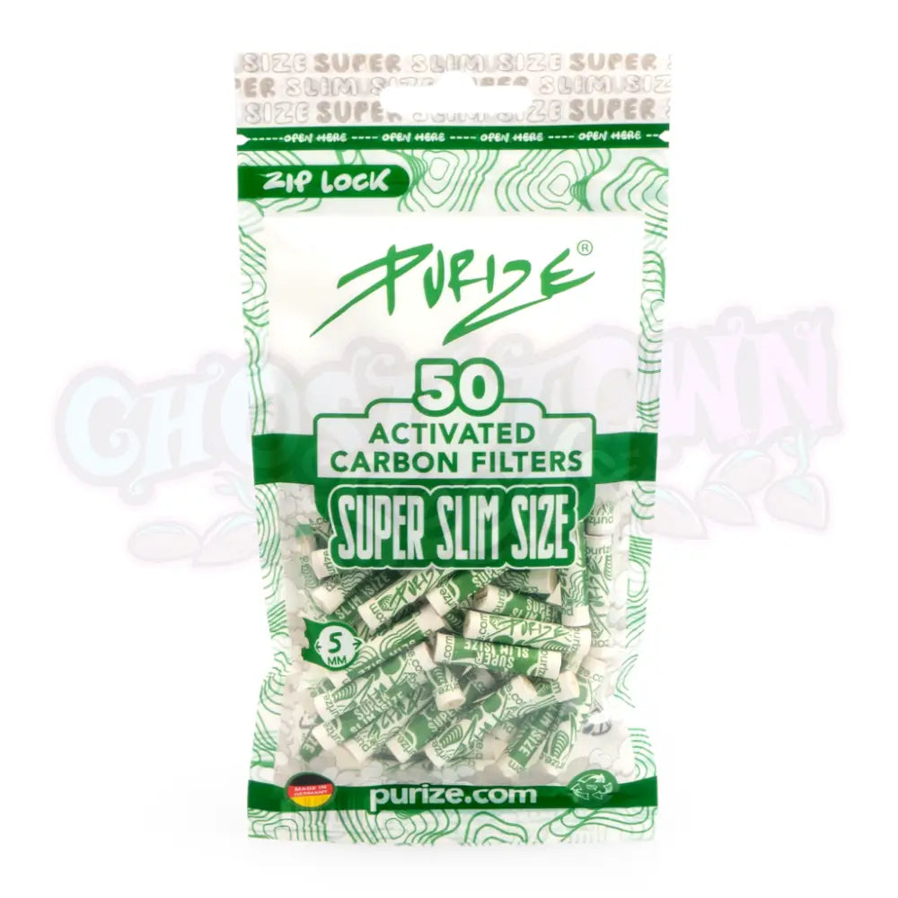Purize - Super Slim Size Aktiivihiilifiltterit 5 mm (50 kpl) Filtterit & Tipit