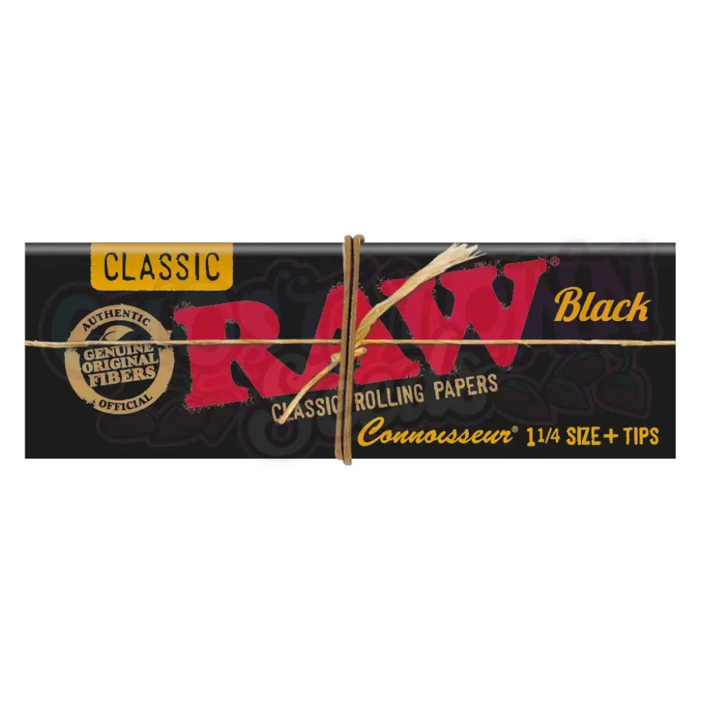 RAW - Black Connoisseur 1¼ Lyhyet Paperit + Tipit Paperit