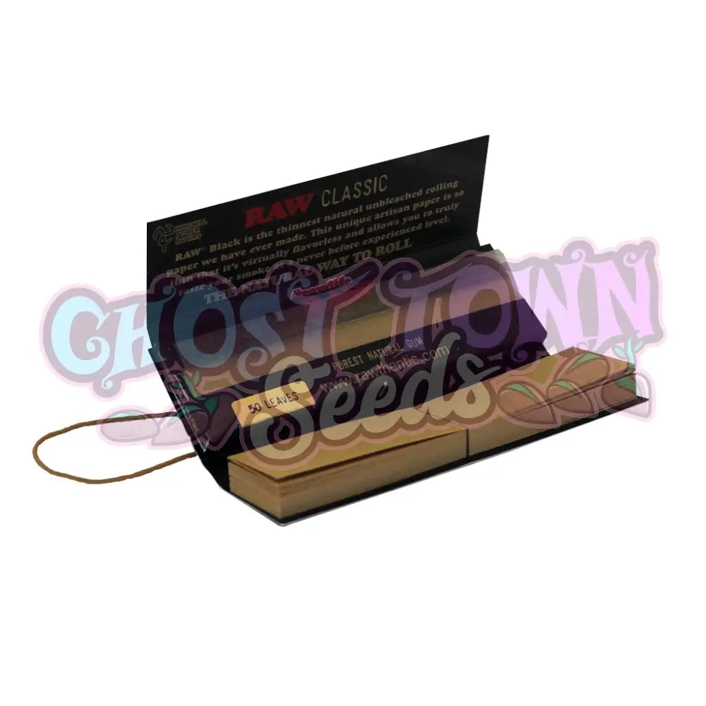 RAW - Black Connoisseur 1¼ Lyhyet Paperit + Tipit Paperit