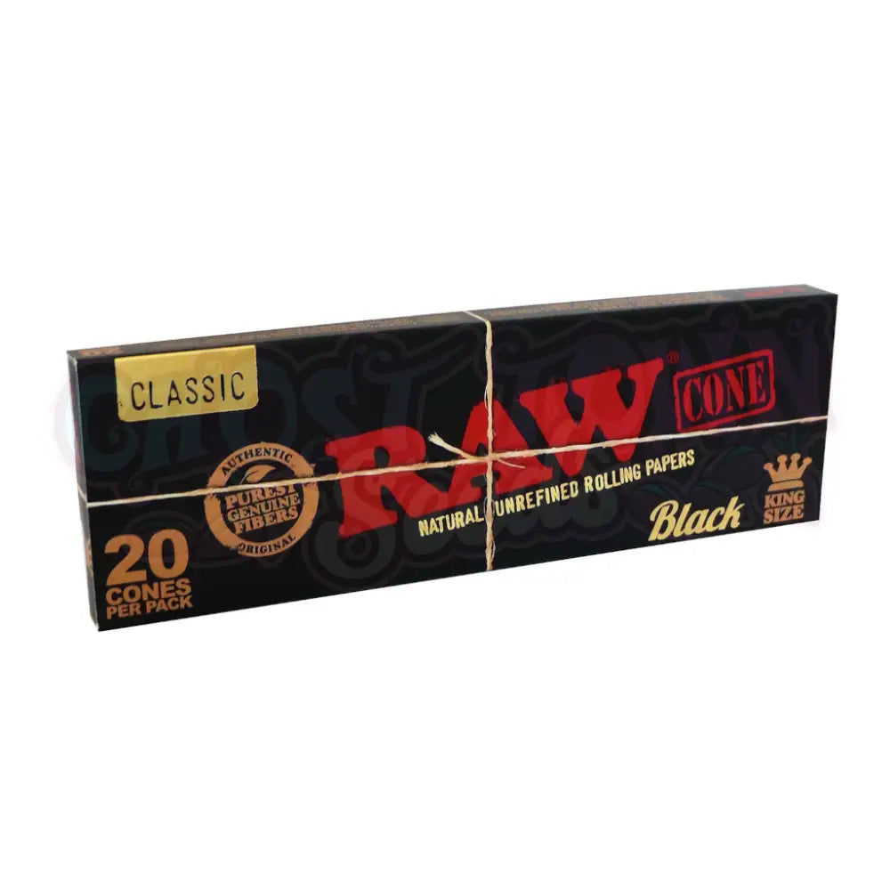 RAW Black King Size Pitkät Conet (20 kpl) Conet