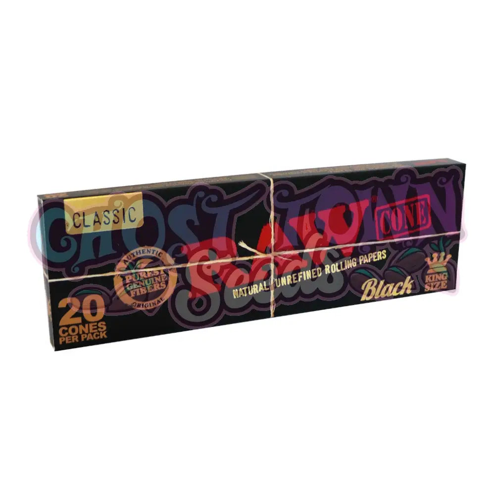 RAW Black King Size Pitkät Conet (20 kpl) Conet