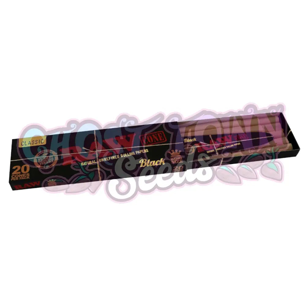 RAW Black King Size Pitkät Conet (20 kpl) Conet